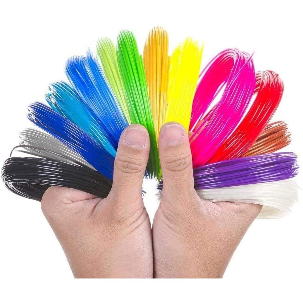 Tophomer - Pla Filament Refill For 3D Pen, 20 Colors, 10m Each