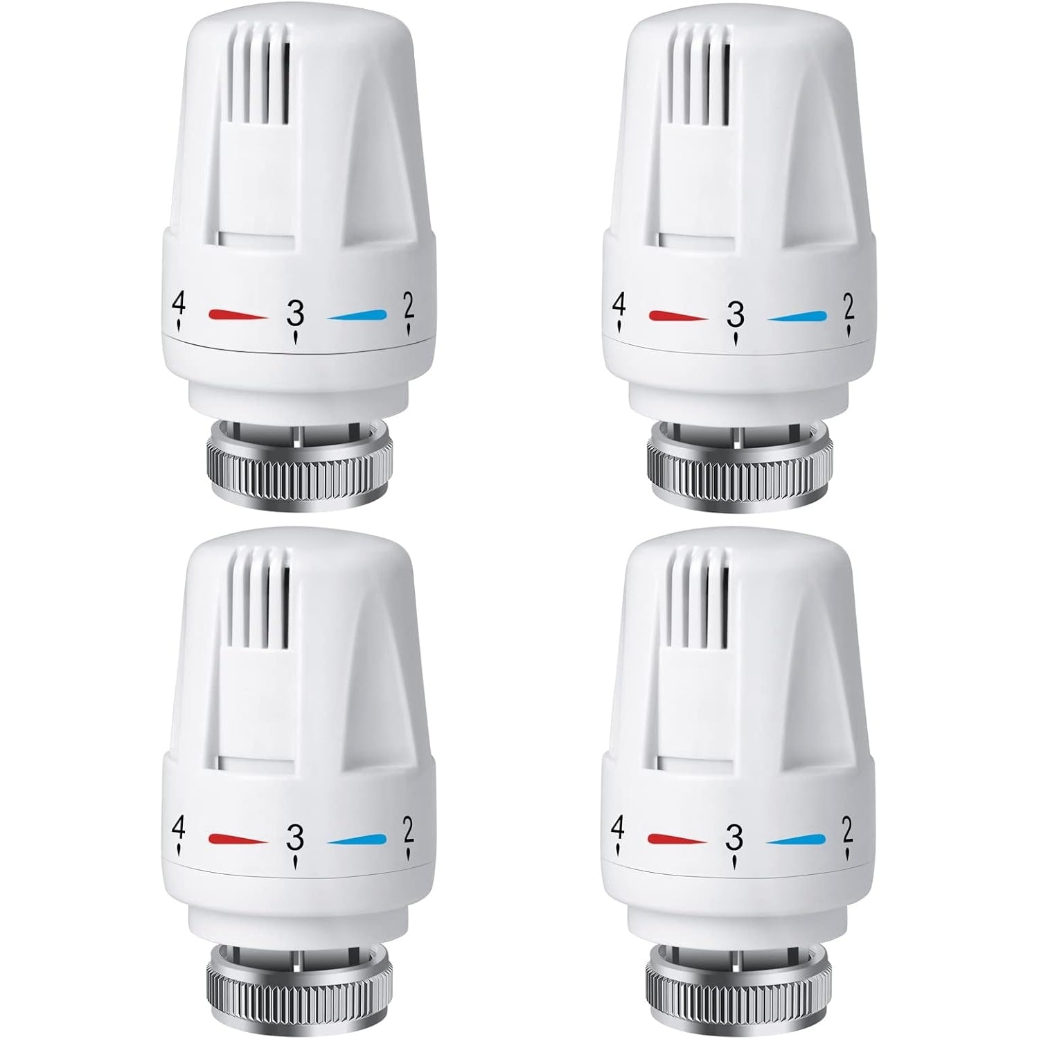 Swetup - Trv Thermostatic Radiator Valve, 4 Pieces, M30 X 1.5, White