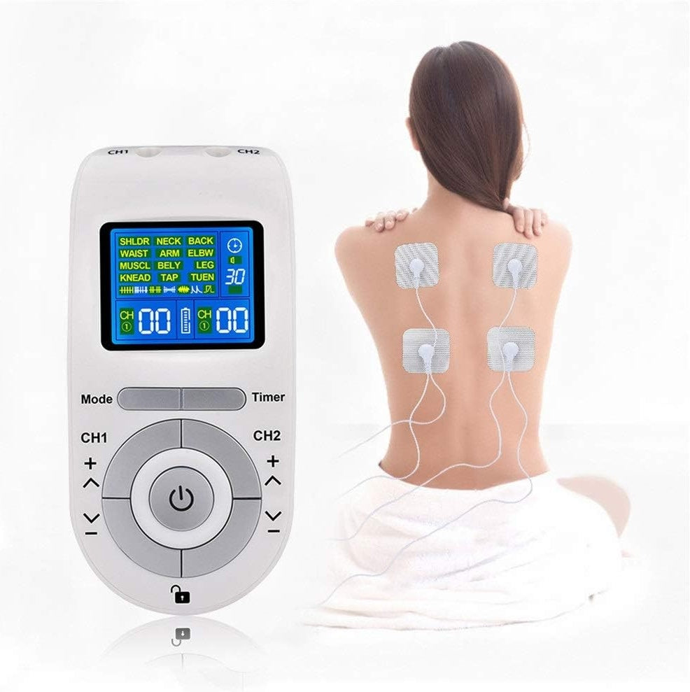 Dispositifs Stimul - Tens Muscle Stimulator 12 Modes With 4 Electrodes For Pain Relief