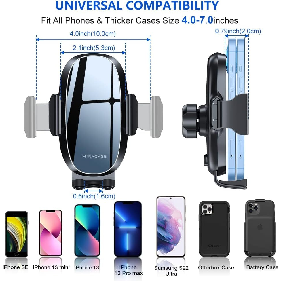 Miracase - Universal Car Vent Phone Holder, Compatible With All Phones