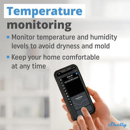 Shelly - H&T Smart Home Temperature Sensor & Humidity Monitor, Wifi, White