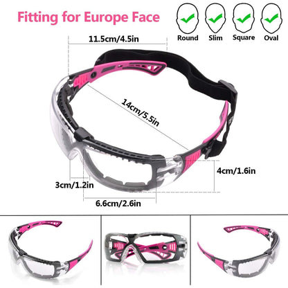 Safeyear - Women's Anti-Fog Safety Goggles With HD Anti-Scratch Lenses