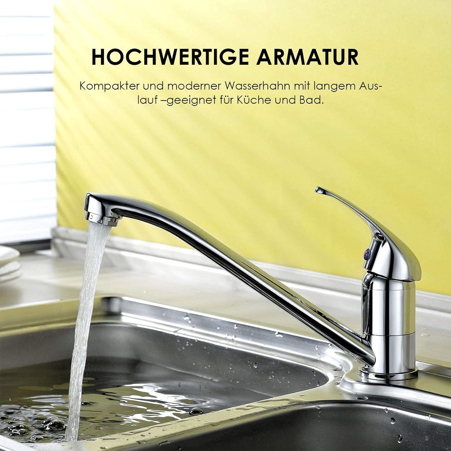 Krobec - Verchromt KÃ¼chenarmatur 360Â° Schwenkbereich Hochdruck Wasserhahn