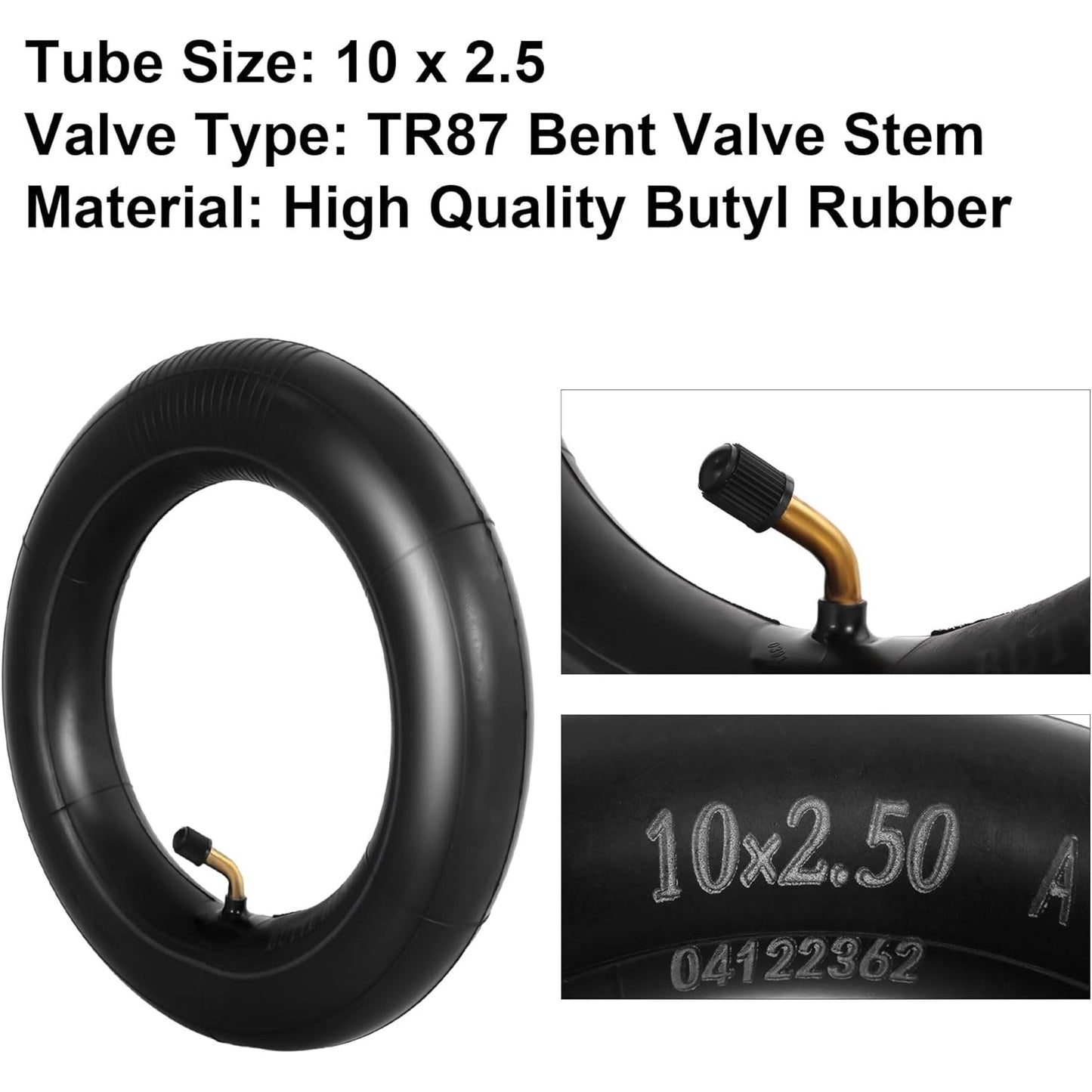 Rutu - 2 Pack 10x2.50 Tires/Inner Tubes for 10 Inch Electric Scooter