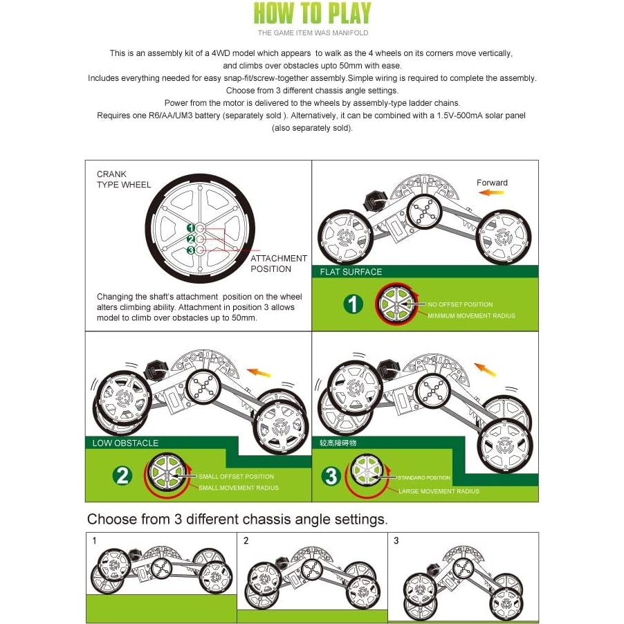 Nrbecurn - Stem 4WD Car Assembly Kit For Kids And Teens