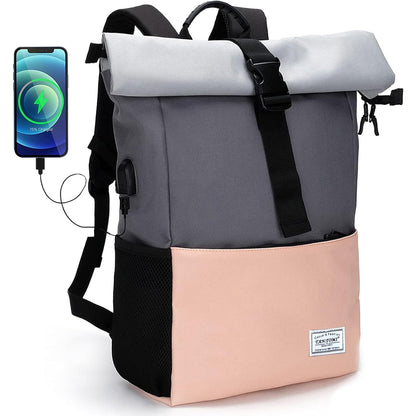 Mofut - Unisex Waterproof Rolltop Backpack With 15.6'' Laptop Compartment