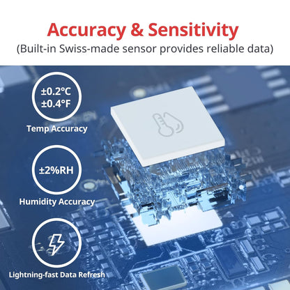 Switchbot - Room Thermometer Hygrometer Indoor, Bluetooth Digital Temperature Monitor