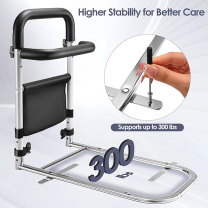 Boeaster - Adjustable Bed Rails With Storage Pocket For Elderly And Seniors