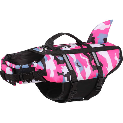 Queenmore - Dog Life Jacket With Rescue Handle & Leash Ring, Pink M