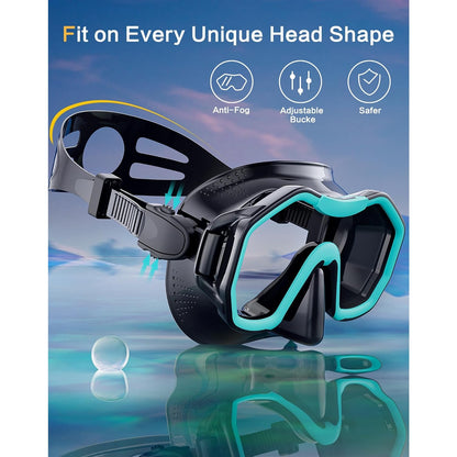 Kwambiri - Dry-Top Snorkel Set With 180Â° Panoramic Diving Mask