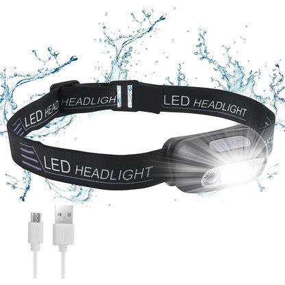 Flintronic - Led Head Torch, Usb Rechargeable, Ipx6 Waterproof, 160 Lumen, Motion Sensor