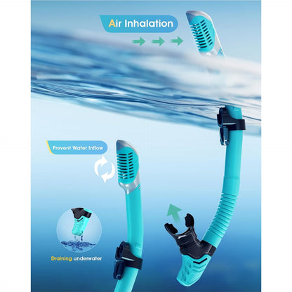 Kwambiri - Dry-Top Snorkel Set With 180Â° Panoramic Diving Mask