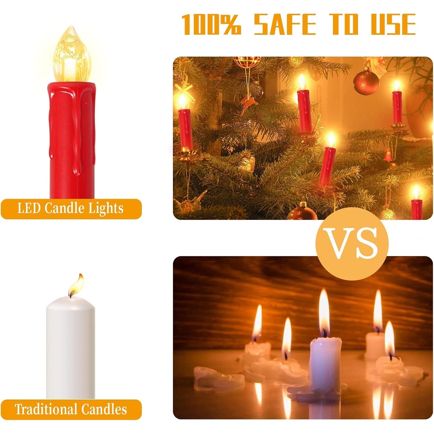 Sunjas - Christmas LED Candle Set With Remote Control