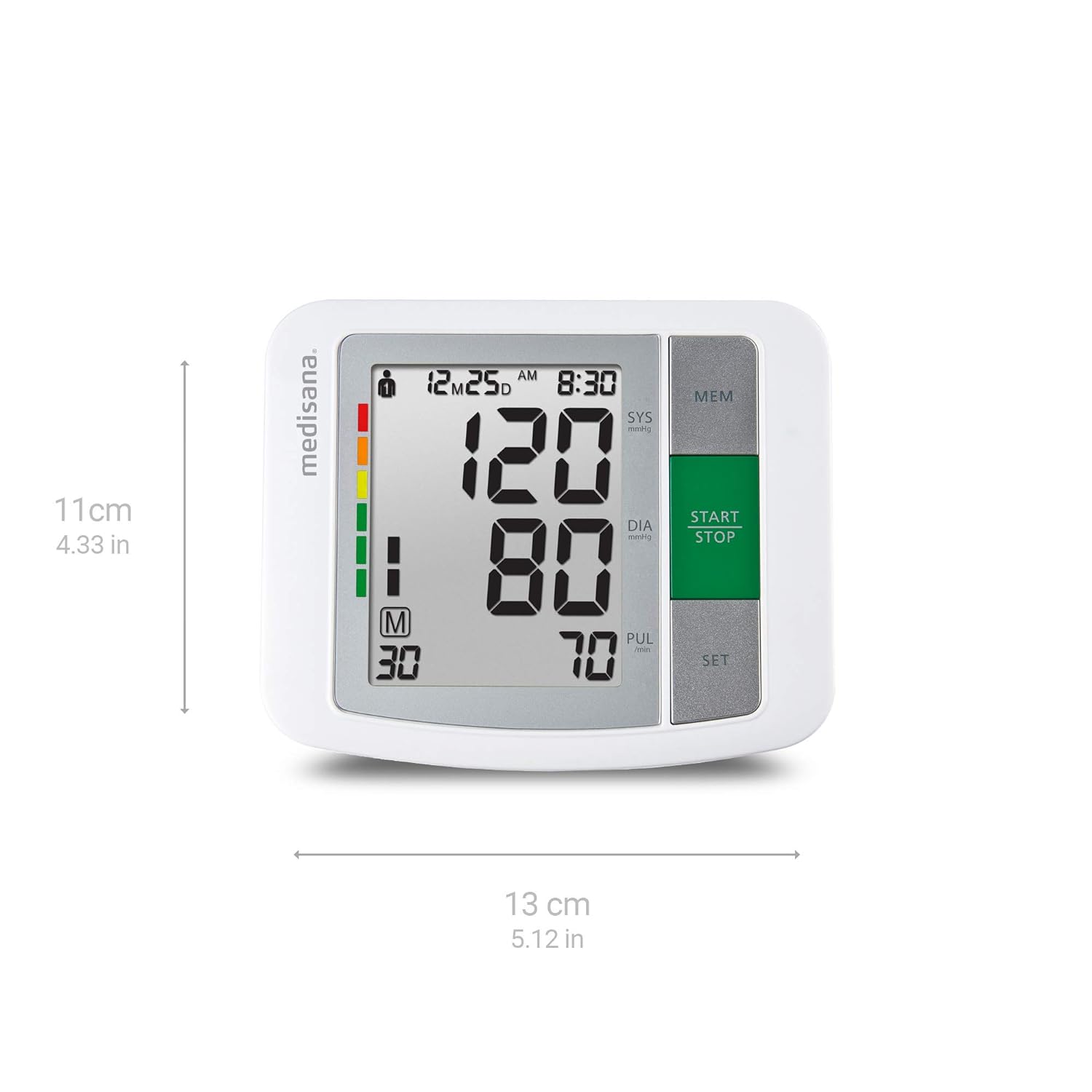 Medisana - Automatic Upper Arm Blood Pressure Monitor With Batteries & Case