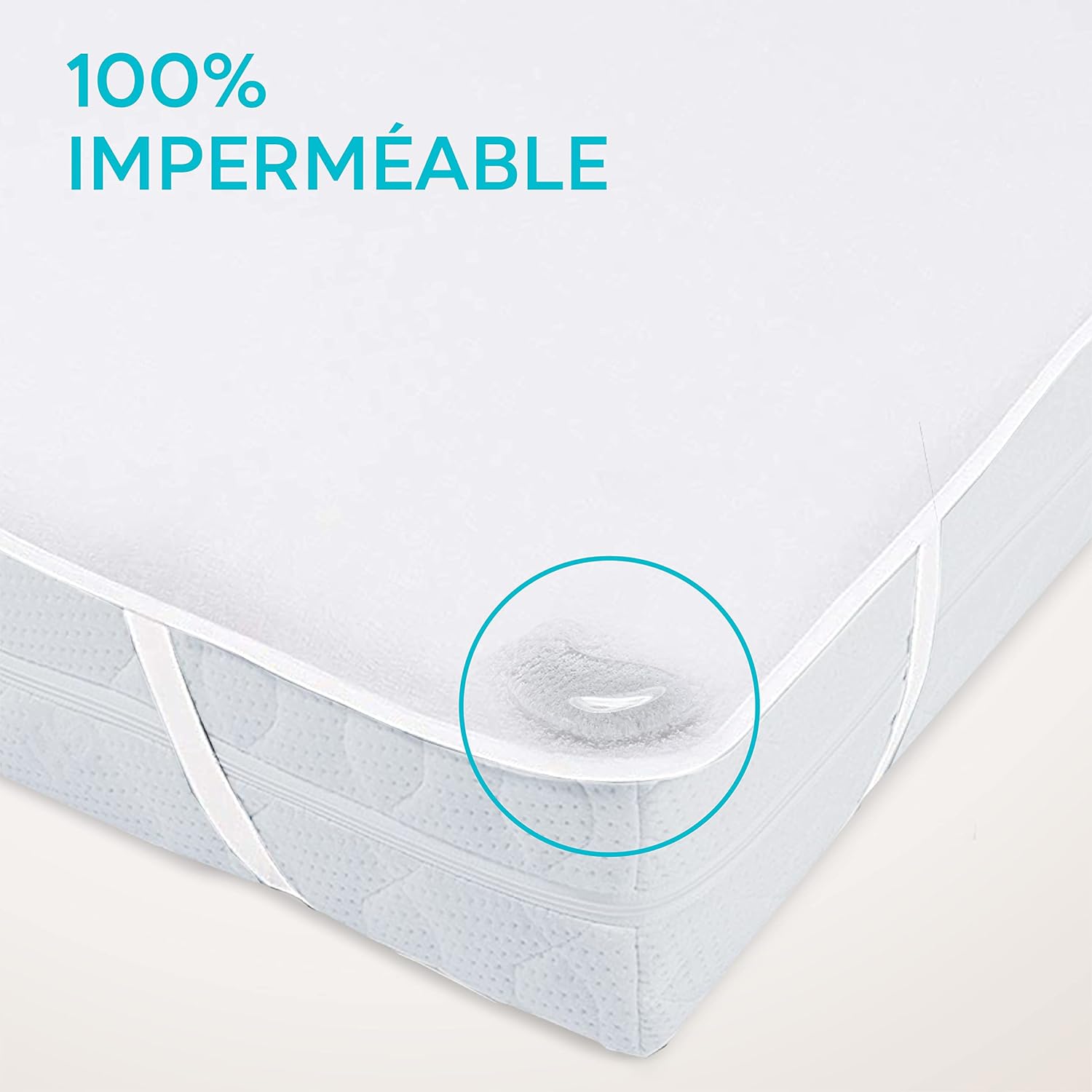 Twinzen - Waterproof Mattress Protector 160x200 cm Oeko-Tex Certified