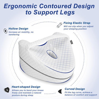 Litspot - Ergonomic Memory Foam Knee Pillow for Side Sleepers