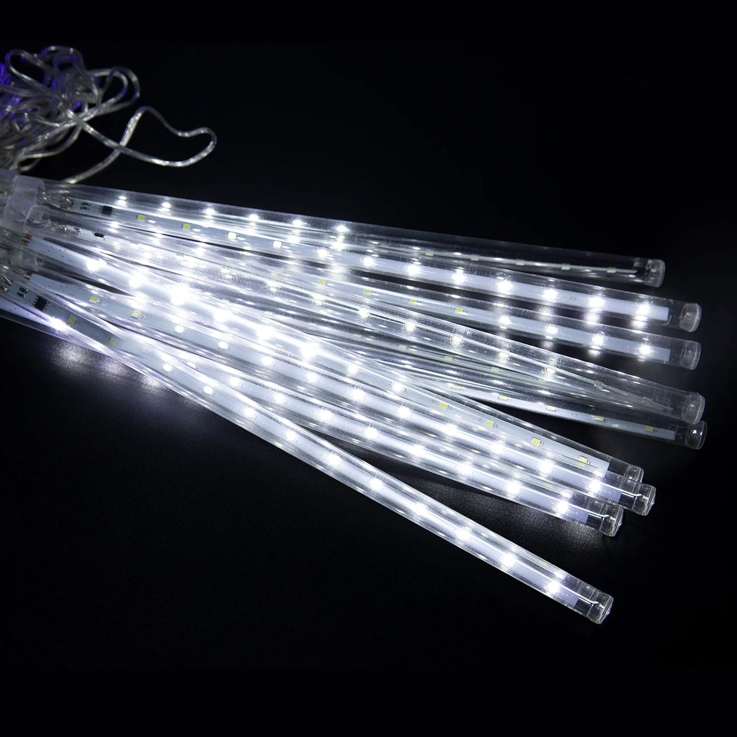 Meteor Shower Lights - 11.8" 8 Tubes 192 LED Snowfall Lights, Waterproof Christmas Lights