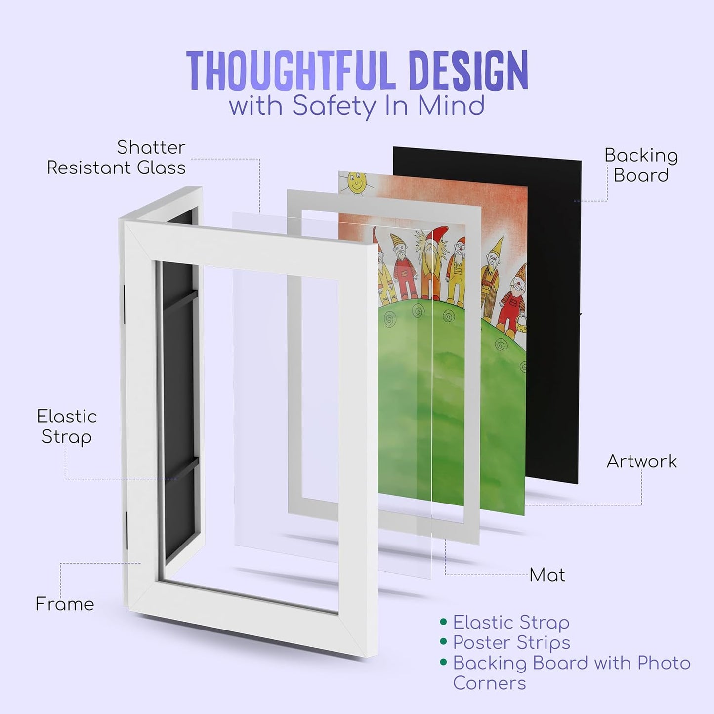 Marco - Kids' Art Frames, Front-Opening, Fits 8.5x11 & 9x12