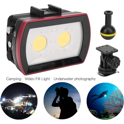 Sl21 - 40M Waterproof LED Video Light, 7000-7500K Dimmable Diving Light