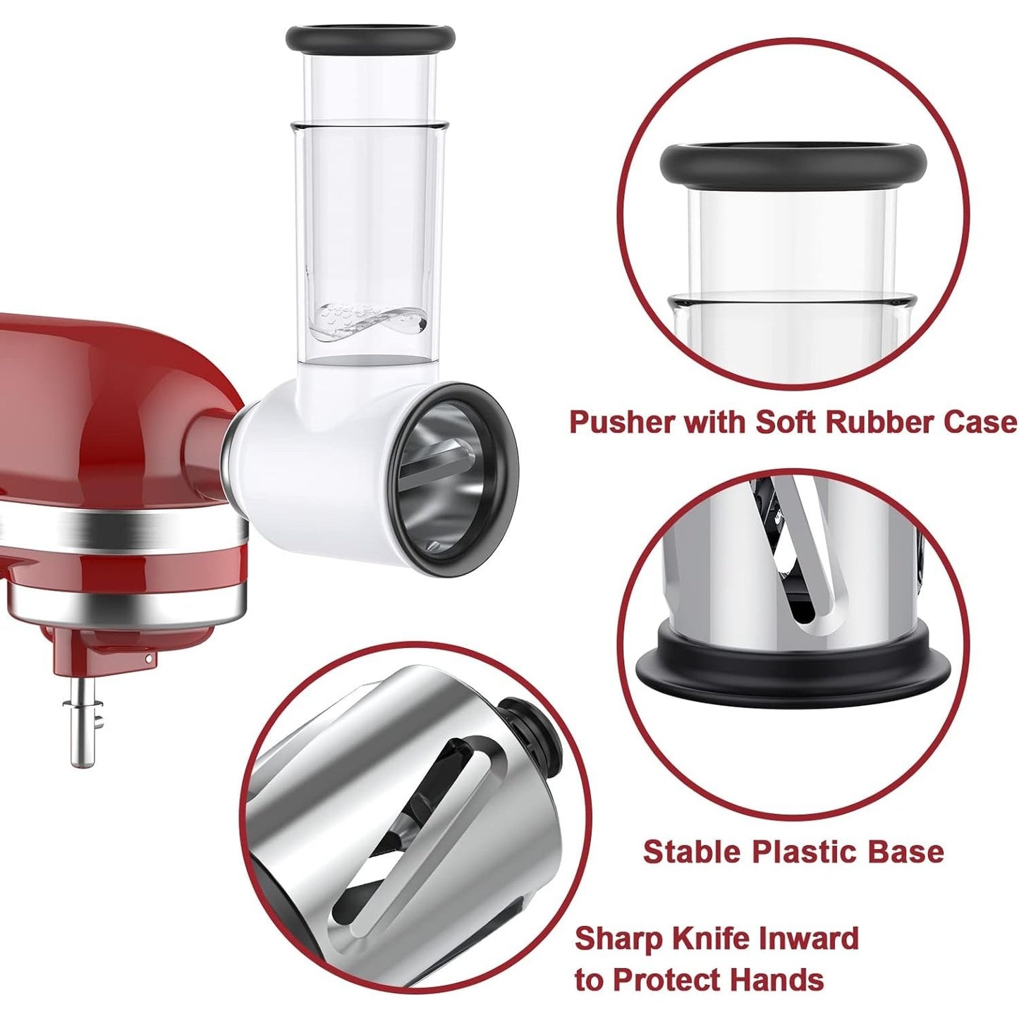 Homelike - Slicer Shredder Attachment for Kitchenaid Stand Mixers