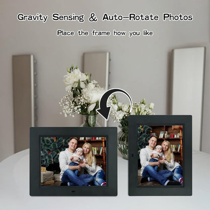 Tsitsc - 8.7 Inch Wifi Digital Picture Frame With 16GB Memory, Touch Screen, Frameo App