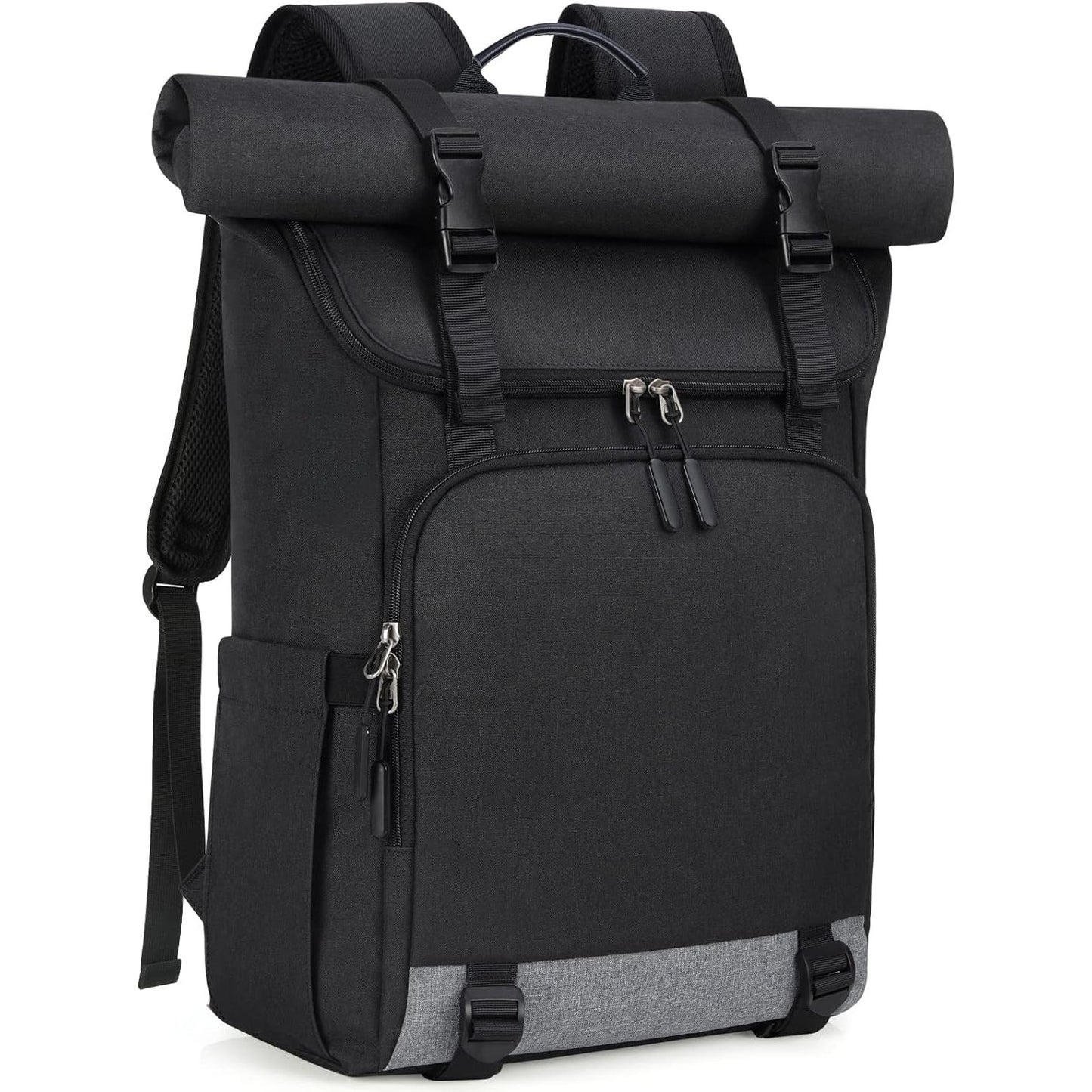 Newhey - Rolltop Laptop Backpack With USB Charging Port, Waterproof, 17.3 Inch