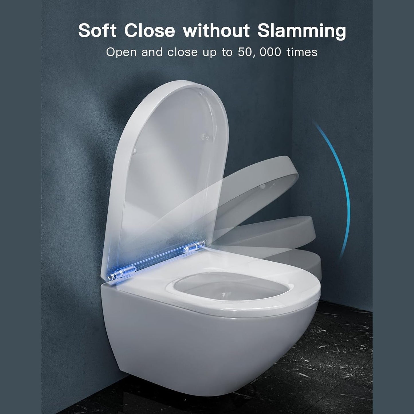 Pipishell - Soft Close Toilet Seat With Quick Release and Adjustable Hinges