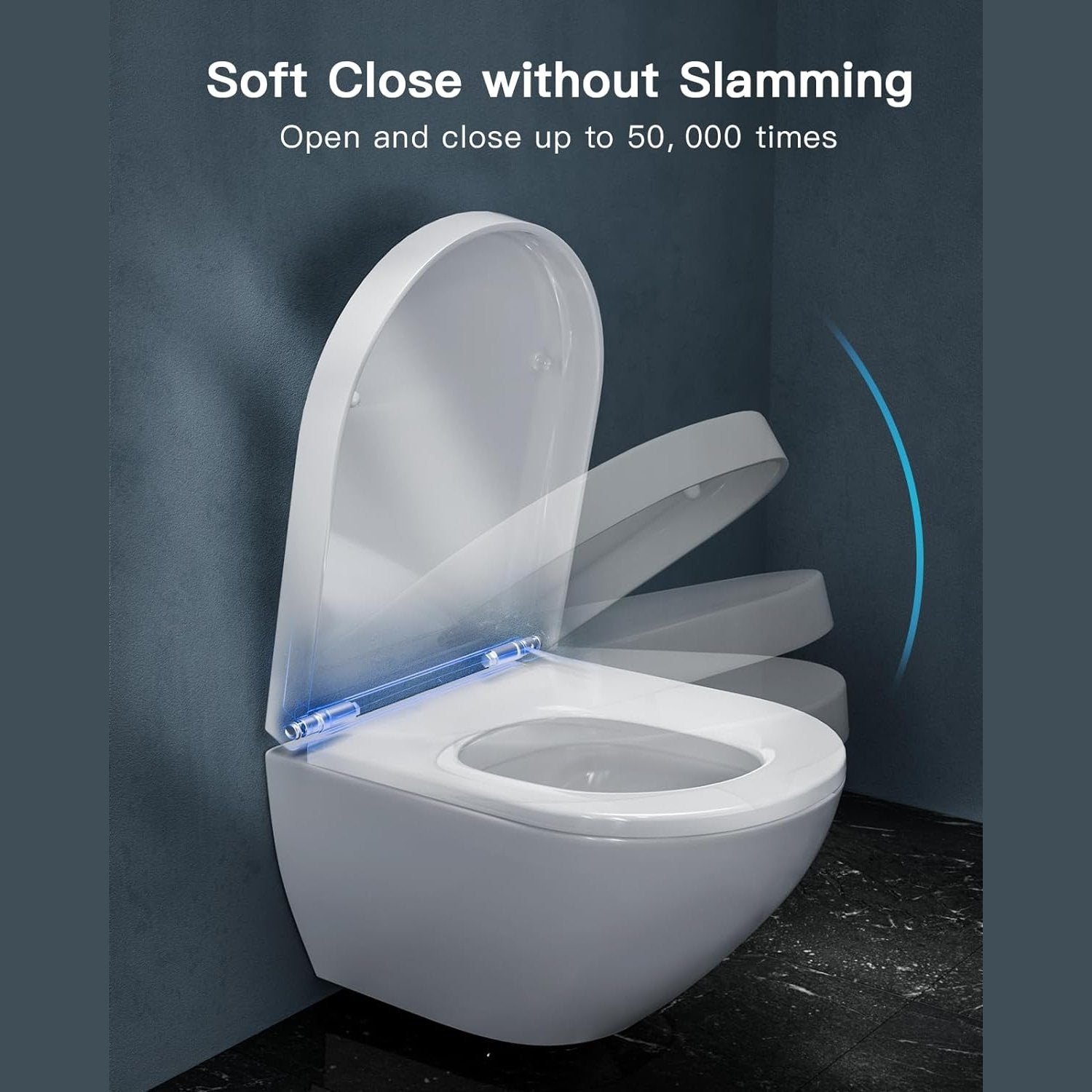 Pipishell - Soft Close Toilet Seat With Quick Release and Adjustable Hinges