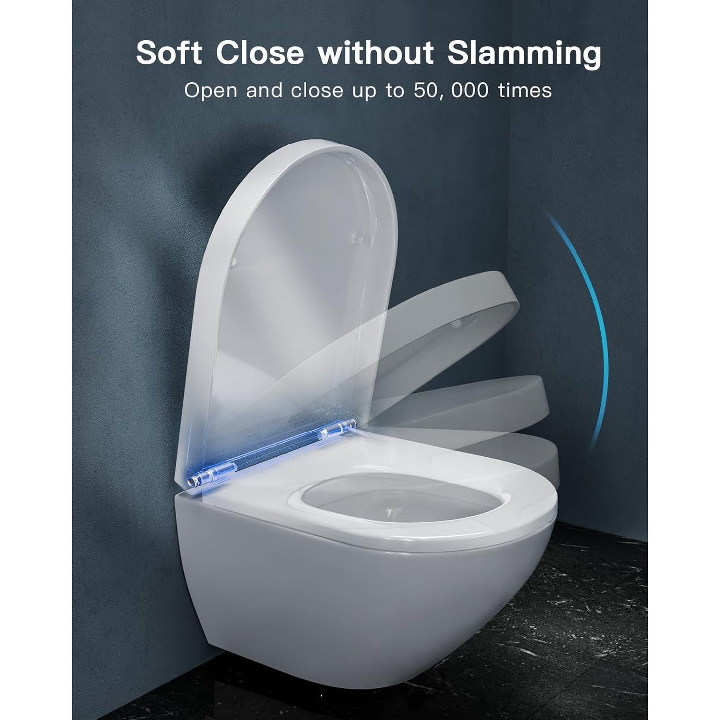 Pipishell - Soft Close White Toilet Seat With Quick Release For Easy Clean