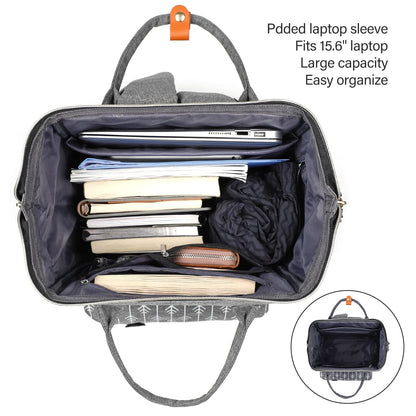 Lovevook - Women's 17.3" Laptop Backpack With USB Charging Port