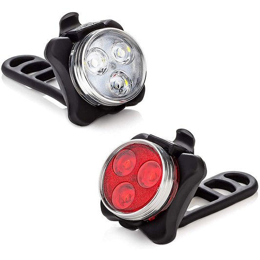 Strauss - Usb Rechargeable Bicycle Light Set | Super Bright Front & Rear Lights