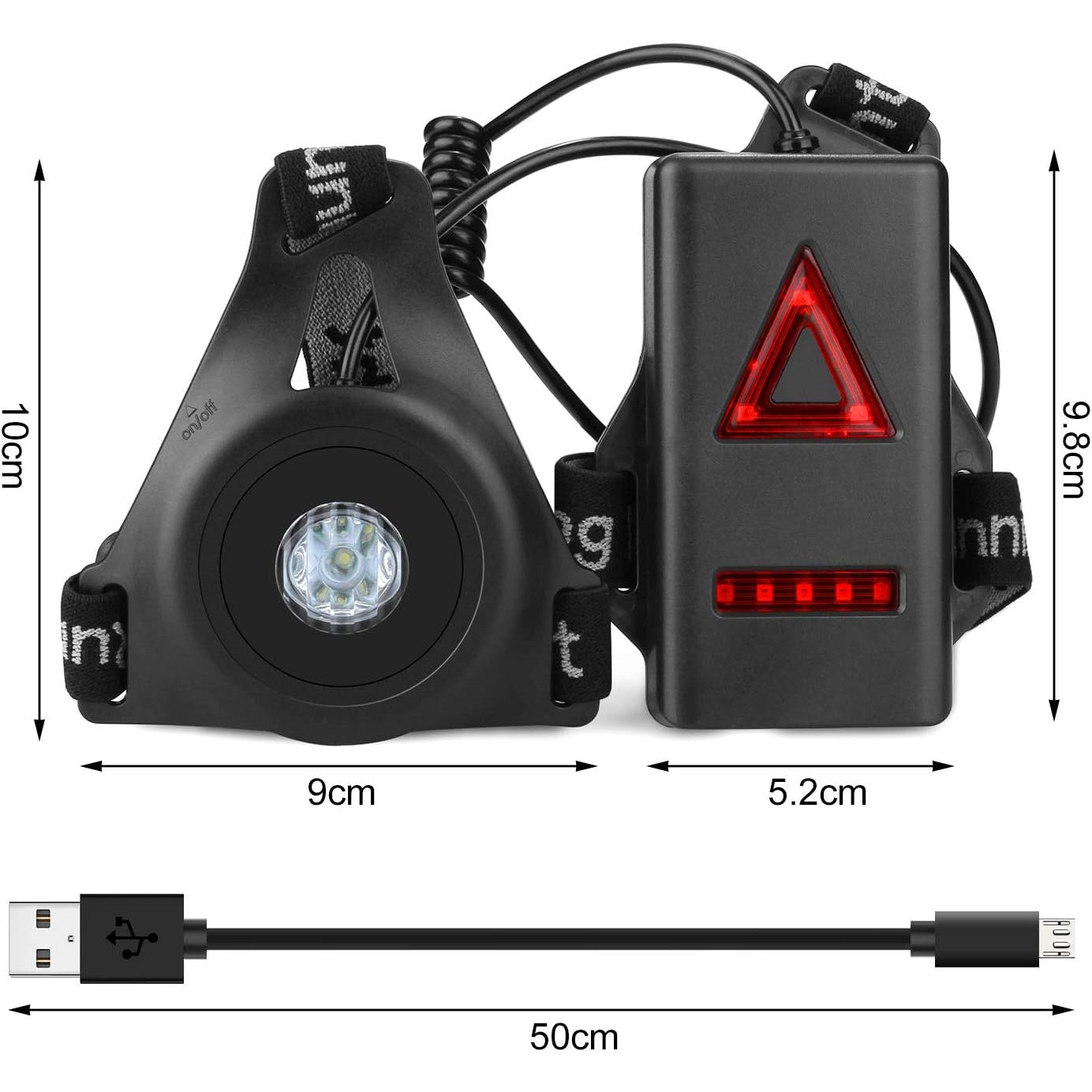 Image - USB Rechargeable Waterproof Chest Light for Running & Outdoor Sports