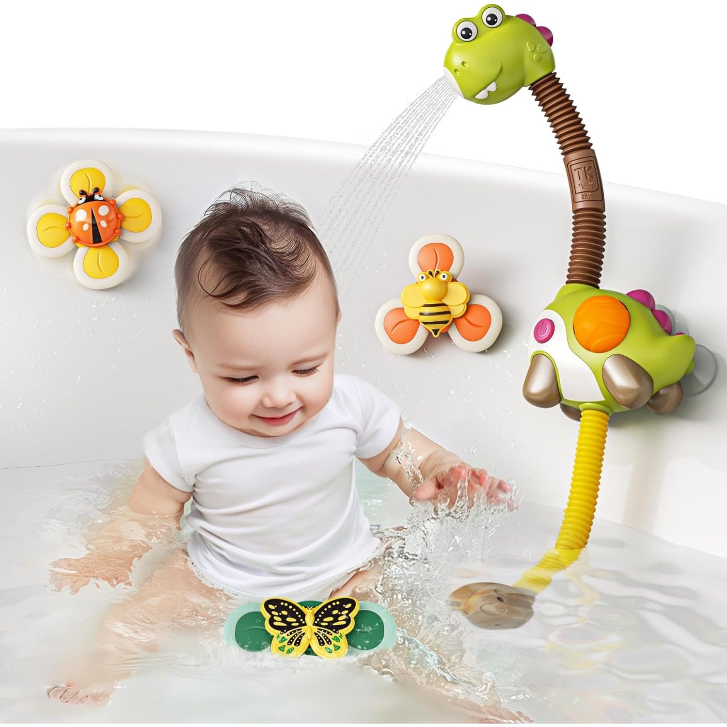 Tumama Kids - Baby Bath Toy With Shower Head & Spinner Toys