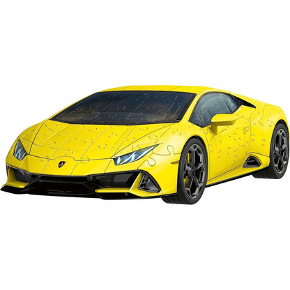 Ravensburger - 3D Lamborghini HuracÃ¡n Evo Yellow Puzzle, 108 Pieces