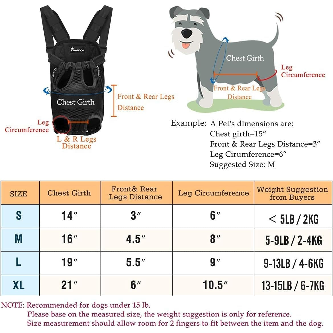 Pawaboo - Pet Carrier Backpack XL & Adjustable Dog Goggles