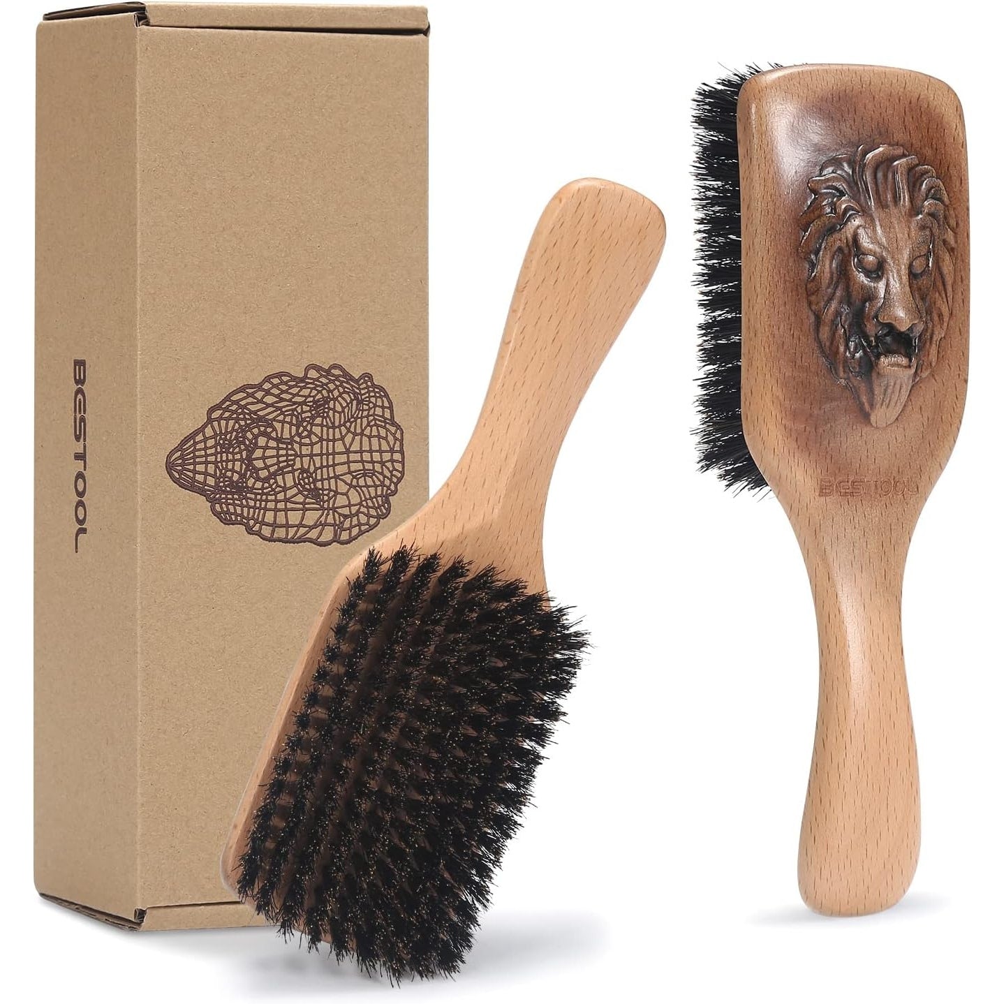 Bestool - 100% Pure Boar Bristle Hair Brush For Thin, Fine & Medium Hair