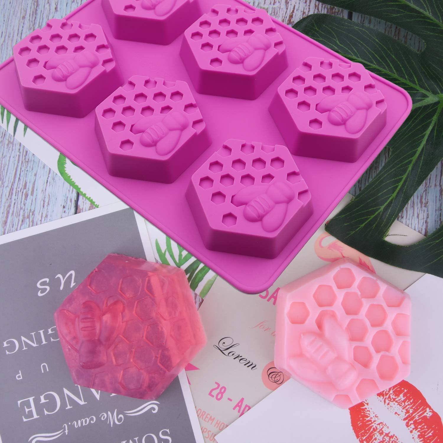 Sakolla - 2 Pack Honeycomb Silicone Soap Molds