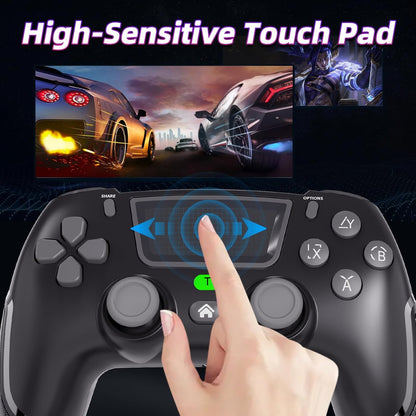 Tefelan - Wireless Controller for PS4 with Turbo, Programmable Buttons, Dual Vibration