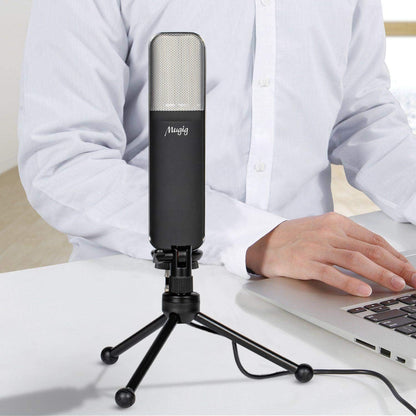 Mugig - Condenser USB Microphone With Tripod Stand And 2 USB Cables