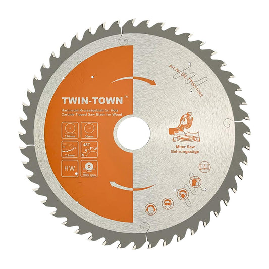 Twin-Town - Carbide Wood Saw Blade 210x30mm 48T