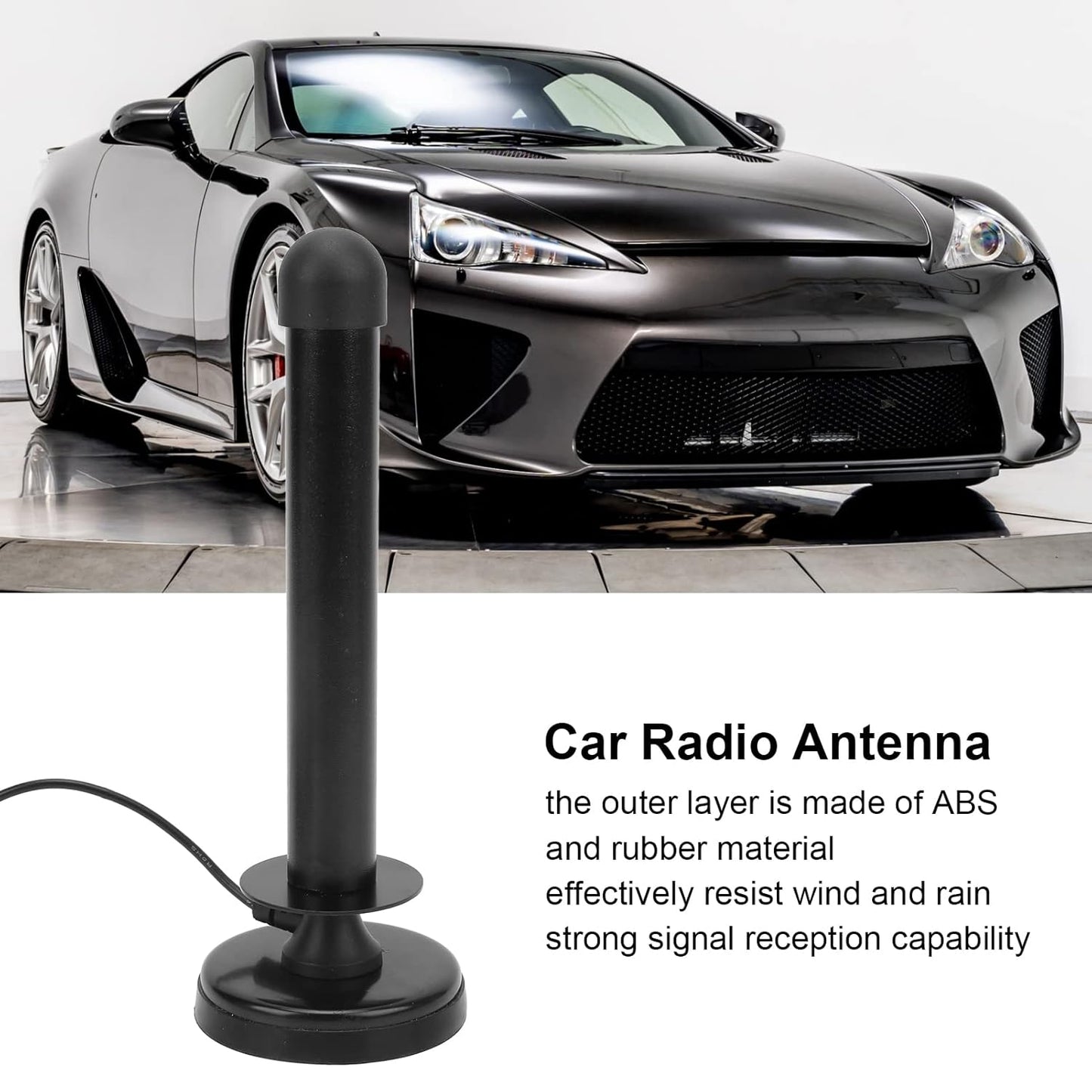 Wedinard - Portable Car HD TV Antenna, Strong Reception, Rainproof, Easy Install