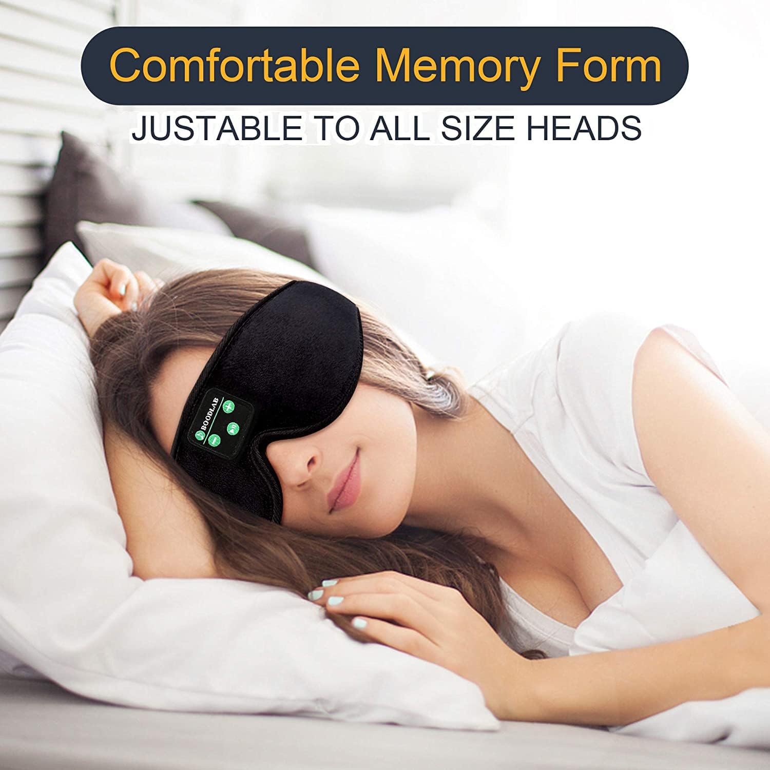 Boodlab - 3D Bluetooth Sleep Mask With Ultra Thin Speakers