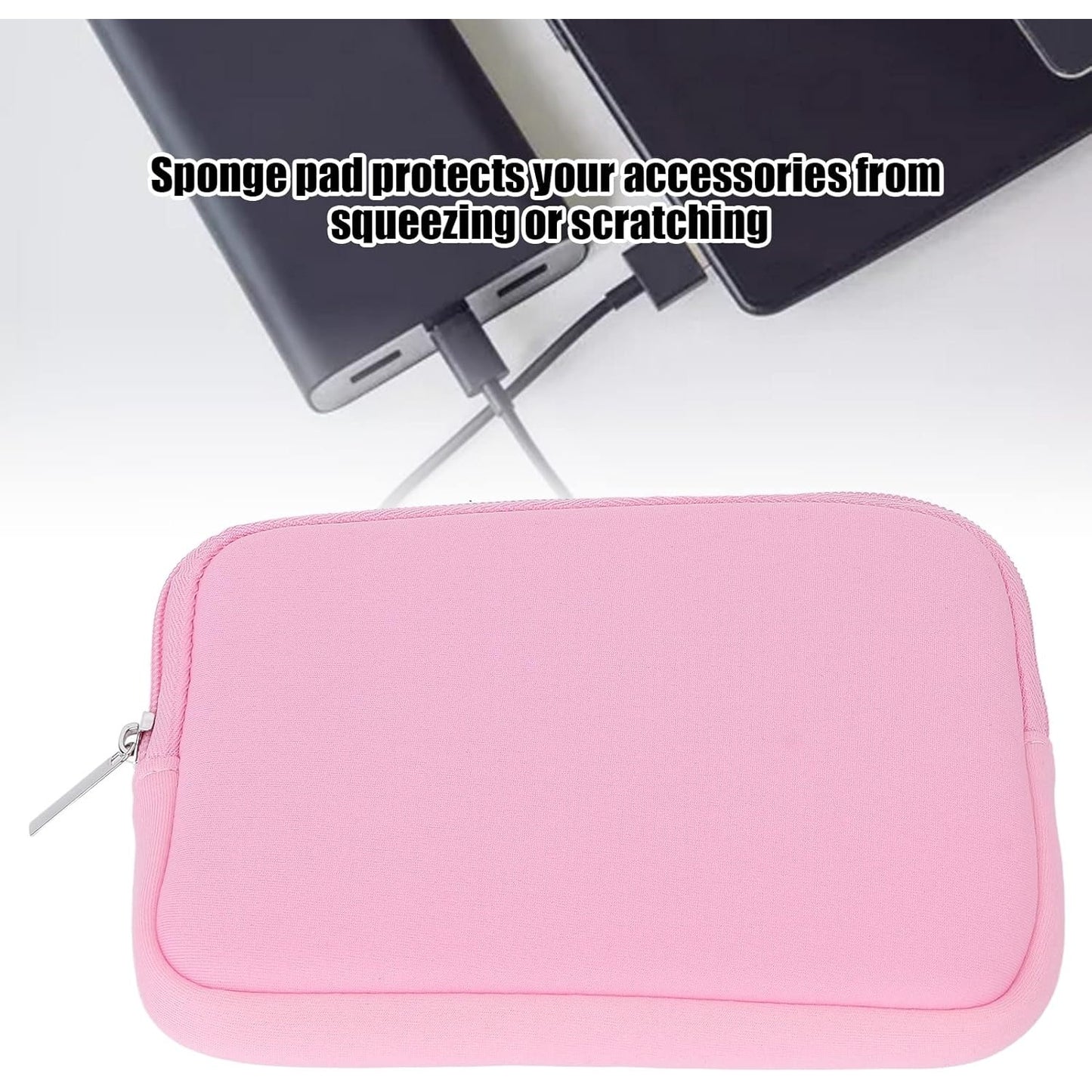 Smoothing Zipper - Laptop Charger Bag, 18x14 Cm Sponge Material