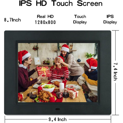 Tsitsc - 8.7 Inch Wifi Digital Picture Frame With 16GB Memory, Touch Screen, Frameo App