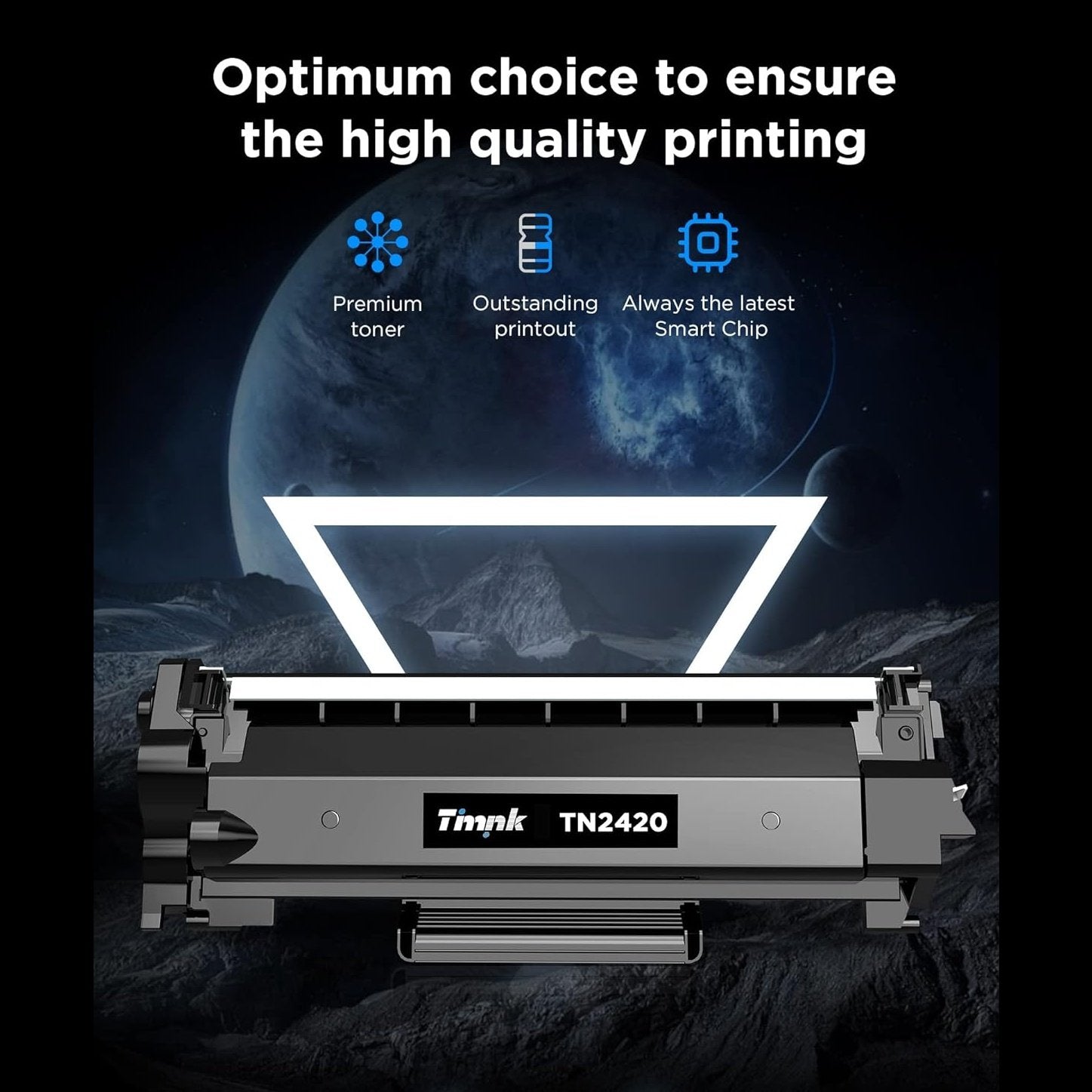 Timink - Tn2420 Compatible Toner Cartridge (2 Black) For Brother Printers