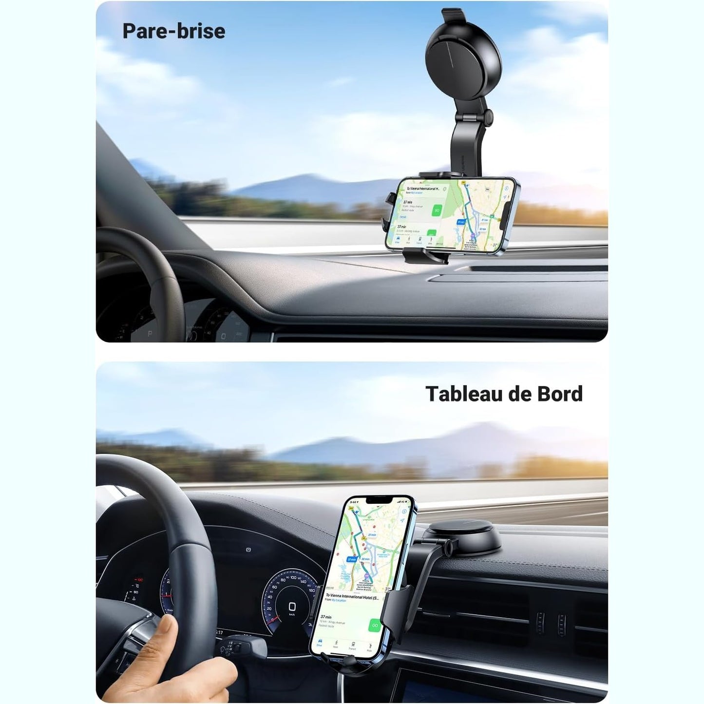 Ugreen - Car Phone Mount 360Â° Rotation for iPhone 15/14 Pro Max, Galaxy S24/S23