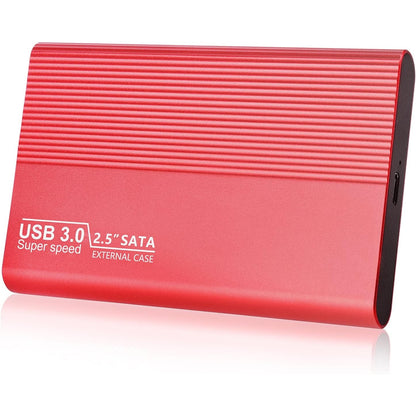 Sincelo - 2TB USB 3.0 External Hard Drive for PC, Mac, Laptop (Red)