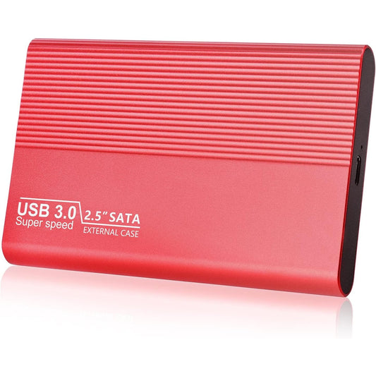 Sincelo - 2TB USB 3.0 External Hard Drive for PC, Mac, Laptop (Red)