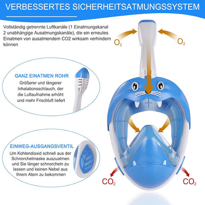 Immek - Kids Snorkeling Mask with 180° Panoramic View