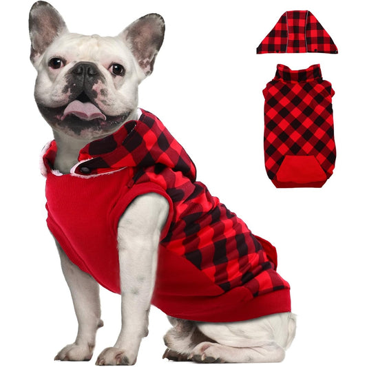 Hjumarayan - Dog Jacket Extra Small With Harness Hole Warm Winter Coat (Red XXS)